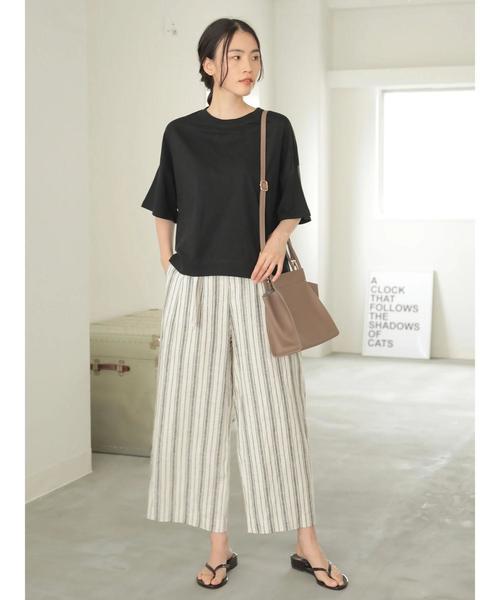 AMERICAN HOLIC（アメリカンホリック）の「脇切替立体カットプルオーバー（Tシャツ/カットソー・レディース・オフホワイト/ブルー/ブラック/カーキ・FREE）」の10枚目の写真