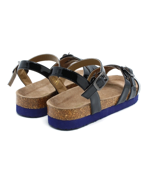 GLOBAL WORK（グローバルワーク）の「【GLOBAL WORK】アンクルベルトフラットサンダル/537214（サンダル・レディース・ホワイト/ブラック/グレー・LARGE/SMALL/MEDIUM）」の6枚目の写真