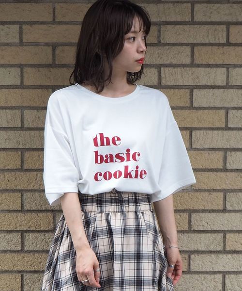 tiptop(ティップトップ)の「the basic cookie半袖Tee(Tシャツ/カットソー・レディース・ブラック/ベージュ/パープル/オフホワイト・FREE)」の5枚目の写真