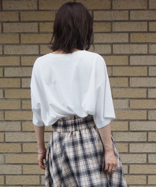 tiptop(ティップトップ)の「the basic cookie半袖Tee(Tシャツ/カットソー・レディース・ブラック/ベージュ/パープル/オフホワイト・FREE)」の7枚目の写真