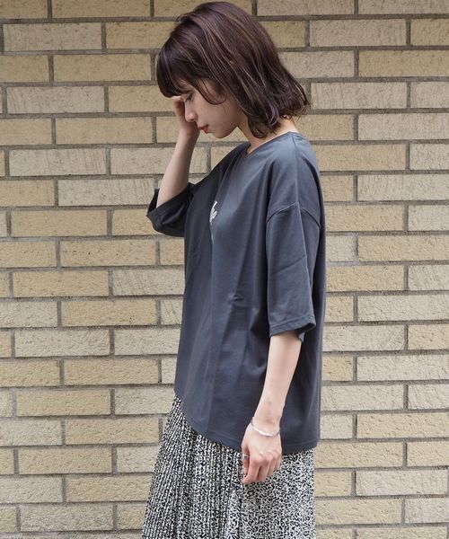 tiptop(ティップトップ)の「the basic cookie半袖Tee(Tシャツ/カットソー・レディース・ブラック/ベージュ/パープル/オフホワイト・FREE)」の9枚目の写真