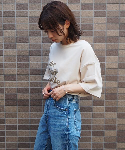 tiptop(ティップトップ)の「the basic cookie半袖Tee(Tシャツ/カットソー・レディース・ブラック/ベージュ/パープル/オフホワイト・FREE)」の12枚目の写真