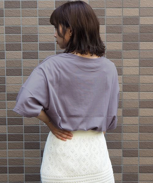 tiptop(ティップトップ)の「the basic cookie半袖Tee(Tシャツ/カットソー・レディース・ブラック/ベージュ/パープル/オフホワイト・FREE)」の16枚目の写真