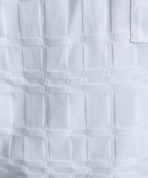 RECENCY OF MINE（リーセンシー オブ マイン）の「【Recency of Mine】リンクスブロックジャガード半袖Tシャツ（Tシャツ/カットソー・メンズ・オフホワイト/ダークネイビー・44/46/48/50）」の10枚目の写真