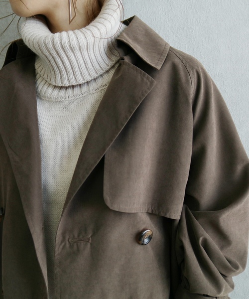 reca（レカ）の「キャンディスリーブショート丈トレンチコート（トレンチコート・レディース・ベージュ/ブラウン/カーキ・M/L）」の20枚目の写真
