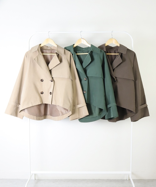 reca（レカ）の「キャンディスリーブショート丈トレンチコート（トレンチコート・レディース・ベージュ/ブラウン/カーキ・M/L）」の18枚目の写真