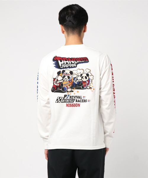 go slow caravan（ゴースローキャラバン）の「PANDIESTA JAPAN /パンディエスタジャパン ハングオンパンダロンＴ (M2)（Tシャツ/カットソー・メンズ・ホワイト/ブラック/ブラック系その他・M/L/XL/XXL）」の5枚目の写真