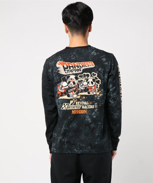 go slow caravan（ゴースローキャラバン）の「PANDIESTA JAPAN /パンディエスタジャパン ハングオンパンダロンＴ (M2)（Tシャツ/カットソー・メンズ・ホワイト/ブラック/ブラック系その他・M/L/XL/XXL）」の6枚目の写真