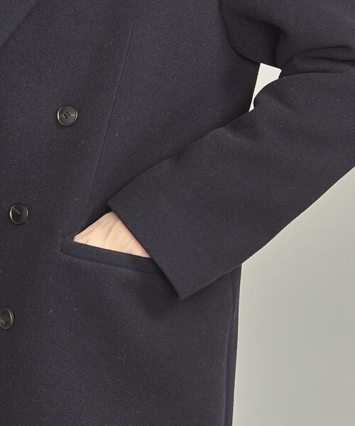 専用Lサイズ ユナイテッドアローズ　ダブルチェスターコート　ヘリンボーン ユナイテッドアローズUNITED ARROWSヘリンボーンチェスターコート46