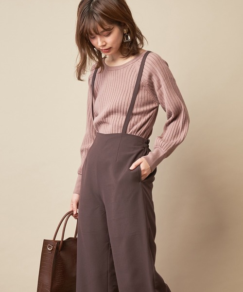 natural couture(ナチュラルクチュール)の「前後2WAY太リブゆるニット(ニット/セーター・レディース・ダークブラウン/パープル/サックスブルー/アイボリー/ピンクベージュ・FREE)」の20枚目の写真