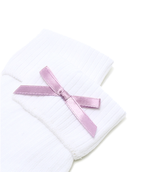 WEGO（ウィゴー）の「WEGO/リボン折り返しソックス（ソックス/靴下・レディース・ホワイト/ブラック/サックスブルー/パープル・FREE）」の6枚目の写真