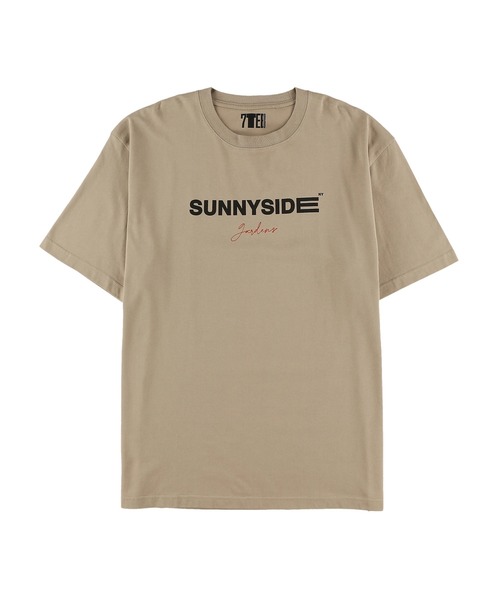 SEVENDAYS=SUNDAY(セブンデイズサンデイ)の「【ユニセックス対応】SUNNYSIDE半袖Tシャツ(Tシャツ/カットソー)」|ベージュ