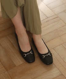 minky me! | 走れるスクエアトゥビット付きフラットパンプス(パンプス)