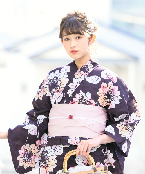 bonheur saisons(ボヌールセゾン)の「選べるレディース浴衣2点セット (浴衣+帯)「bonheur saisons/ボヌールセゾン」(浴衣・レディース・ホワイト系その他/ベージュ系その他/ブルー系その他/パープル系その他/ホワイト系その他2/ブルー系その他2/ブルー系その他3/パープル系その他2・FREE)」の8枚目の写真