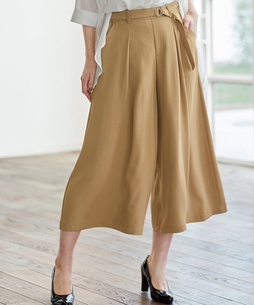 ビンテージ素材ベルト付スカーチョ５４丈 その他パンツ Belluna Plus ベルーナ のファッション通販 Zozotown