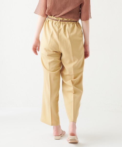 natural couture(ナチュラルクチュール)の「編み込みベルト付きパンツ(その他パンツ・レディース・ブラック/イエロー/ミント/ライトベージュ・FREE)」の19枚目の写真