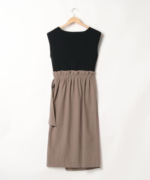 LOUNGEDRESS（ラウンジドレス）の「リネンライクニットワンピース（ワンピース・レディース・ブラウン/イエロー・FREE）」の3枚目の写真