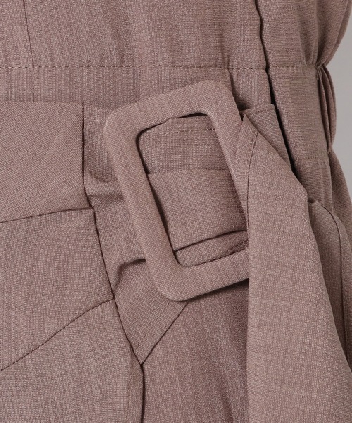 LOUNGEDRESS（ラウンジドレス）の「リネンライクニットワンピース（ワンピース・レディース・ブラウン/イエロー・FREE）」の4枚目の写真