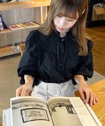 apres jour | コットンレースフリルブラウス【ZOZOTOWN限定アイテム】【6AP】(シャツ/ブラウス)