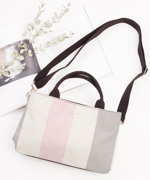 Clelia(クレリア)の「2wayマルチカラーキャンバスショルダーバッグ(ショルダーバッグ・レディース・グレー系その他/ブラウン系その他/ラベンダー/パープル系その他/ピンク系その他・ONE SIZE)」の2枚目の写真