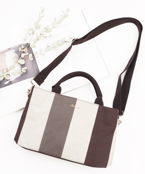 Clelia(クレリア)の「2wayマルチカラーキャンバスショルダーバッグ(ショルダーバッグ・レディース・グレー系その他/ブラウン系その他/ラベンダー/パープル系その他/ピンク系その他・ONE SIZE)」の3枚目の写真