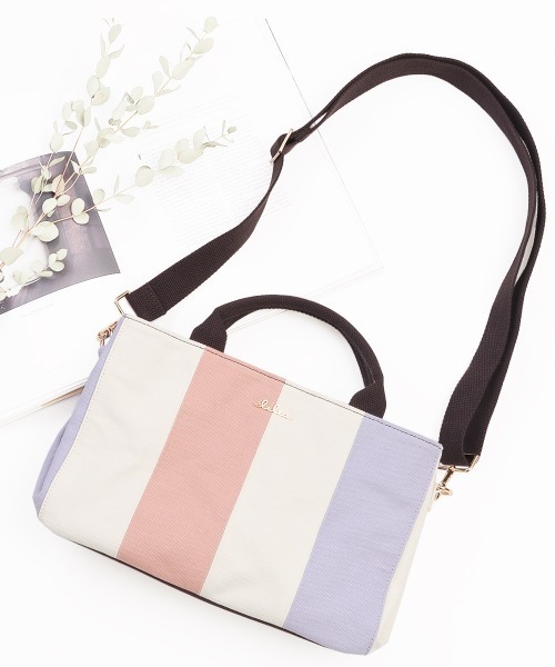 Clelia(クレリア)の「2wayマルチカラーキャンバスショルダーバッグ(ショルダーバッグ・レディース・グレー系その他/ブラウン系その他/ラベンダー/パープル系その他/ピンク系その他・ONE SIZE)」の1枚目の写真