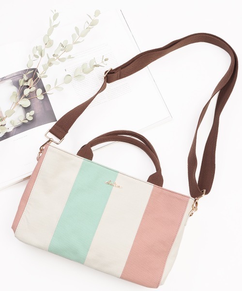 Clelia(クレリア)の「2wayマルチカラーキャンバスショルダーバッグ(ショルダーバッグ・レディース・グレー系その他/ブラウン系その他/ラベンダー/パープル系その他/ピンク系その他・ONE SIZE)」の5枚目の写真