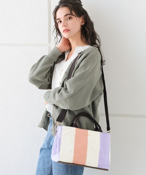 Clelia(クレリア)の「2wayマルチカラーキャンバスショルダーバッグ(ショルダーバッグ・レディース・グレー系その他/ブラウン系その他/ラベンダー/パープル系その他/ピンク系その他・ONE SIZE)」の22枚目の写真