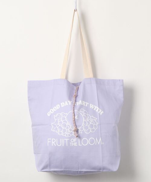 FRUIT OF THE LOOM(フルーツオブザルーム)の「BRAIDED CORD TOTE BAG(トートバッグ・レディース・オレンジ/ピンク/オフホワイト/ラベンダー/イエロー/サックスブルー/ミント・FREE)」の5枚目の写真