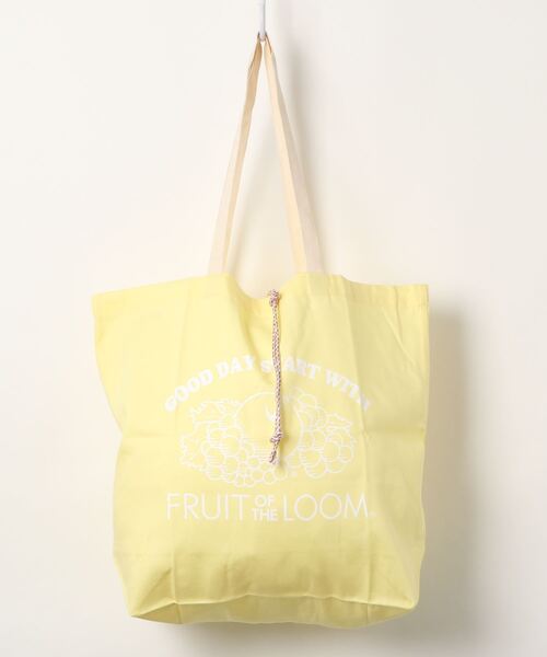 FRUIT OF THE LOOM(フルーツオブザルーム)の「BRAIDED CORD TOTE BAG(トートバッグ・レディース・オレンジ/ピンク/オフホワイト/ラベンダー/イエロー/サックスブルー/ミント・FREE)」の6枚目の写真
