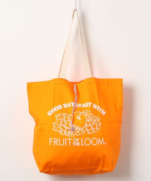 FRUIT OF THE LOOM(フルーツオブザルーム)の「BRAIDED CORD TOTE BAG(トートバッグ・レディース・オレンジ/ピンク/オフホワイト/ラベンダー/イエロー/サックスブルー/ミント・FREE)」の1枚目の写真