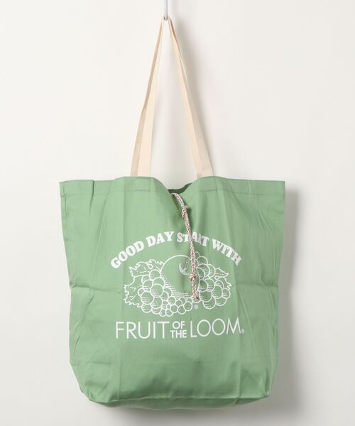 FRUIT OF THE LOOM(フルーツオブザルーム)の「BRAIDED CORD TOTE BAG(トートバッグ・レディース・オレンジ/ピンク/オフホワイト/ラベンダー/イエロー/サックスブルー/ミント・FREE)」の3枚目の写真