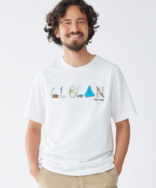L.L.Bean（エルエルビーン）の「レイクウォッシュ・オーガニック・コットン・グラフィック・ティ ジャパン・フィット（Tシャツ/カットソー・メンズ・インディゴブルー/アイボリー/グレー/ホワイト系その他/ダークグリーン/ブルー系その他/ホワイト系その他2/グレー系その他/ブルー系その他2/ブルー系その他3/エメラルド/ホワイト系その他3/ホワイト系その他4/ホワイト系その他5/グリーン/グリーン系1/ブルー系その他4/グレー系その他2/グレー系その他3/グレー系その他4/ホワイト/ネイビー系1/ネイビー系/ダークグリーン系/ダークグリーン系1/ダークインディゴブルー/ライトブルー/ホワイト系1/ホワイト系/ブルー系その他5/ネイビー系2/ホワイト系2/ダークグリーン系2/ネイビー系3/ホワイト系3/ダークグリーン系3/グレー系その他5・SMALL/MEDIUM/LARGE/X-LARGE/XX-LARGE）」の11枚目の写真