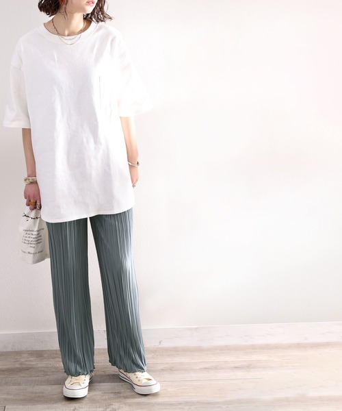 classicalelf（クラシカルエルフ）の「エアリーに揺れる。裾メローフレアプリーツパンツ（その他パンツ・レディース・ブラック/オリーブ/グレイッシュベージュ/ブルー/グレー系その他/アイボリー・MEDIUM/X-LARGE）」の19枚目の写真