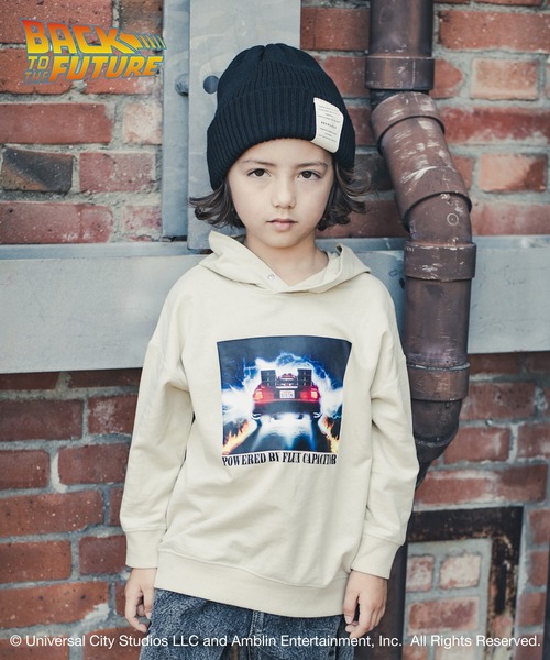 RADCHAP(ラッドチャップ)の「【RADCHAP×BACK TO THE FUTURE】 フードトレーナー(パーカー・キッズ・ブラック/ベージュ・110cm/100cm/120cm/130cm/140cm)」の3枚目の写真