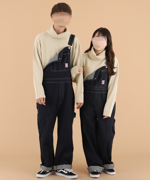 PairPair(ペアペア)の「BIGタートルネックニット(ユニセックス)(ニット/セーター・レディース・ベージュ/アッシュブラウン/スミクロ・MEDIUM/LARGE)」の4枚目の写真