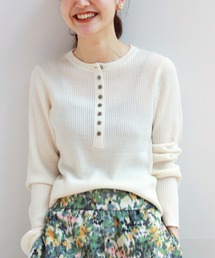 IENA | 3x3リブヘンリーネックプルオーバー◆(ニット/セーター)