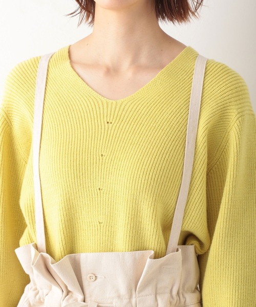 LEPSIM（レプシィム）の「アレンジマリンサロペSS　924784（サロペット/オーバーオール・レディース・ネイビー/チャコールグレー/アイボリー・FREE）」の12枚目の写真