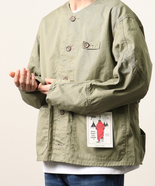 CAL O LINE ワークジャケット　ノーカラー CAL O LINE ワークジャケット ノーカラー 楽天市場】【50％OFF
