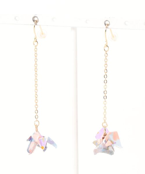 倭物やカヤ(ワモノヤカヤ)の「【倭物やカヤ】揺れ金魚ピアス(ピアス(両耳用)・レディース・レッド/ピンク/インディゴブルー/ブルー/その他/桜/ライトパープル/スミクロ/キナリ・FREE)」の5枚目の写真