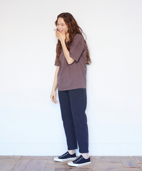 RIKKA FEMME(リッカファーム)の「【ムラサキスポーツ別注】RIKKA FEMME/リッカファム ルーズシルエット チノパンツ R21SS214(チノパンツ・レディース・ブラック/ベージュ/カーキ・M/L)」の8枚目の写真