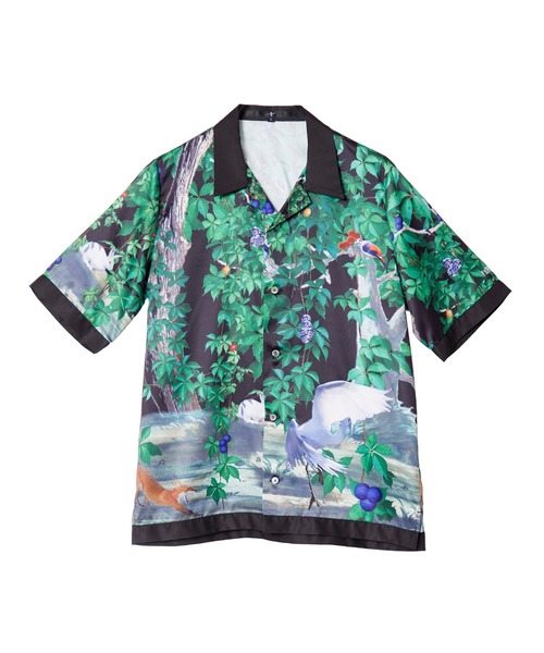 NO ID.(ノーアイディ)の「【NO ID.】Scarf Switch Open Collar Shirt / スカーフ 切替 オープン カラー シャツ(ポロシャツ・メンズ・グリーン/ブラック/イエロー・2/1)」の19枚目の写真