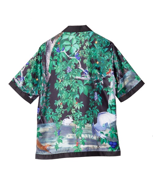 NO ID.(ノーアイディ)の「【NO ID.】Scarf Switch Open Collar Shirt / スカーフ 切替 オープン カラー シャツ(ポロシャツ・メンズ・グリーン/ブラック/イエロー・2/1)」の15枚目の写真