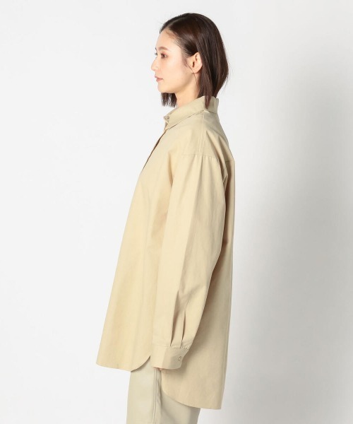 UNRELISH（アンレリッシュ）の「ビッグゆるチュニックシャツ（シャツ/ブラウス・レディース・ブラック/ベージュ・MEDIUM）」の18枚目の写真