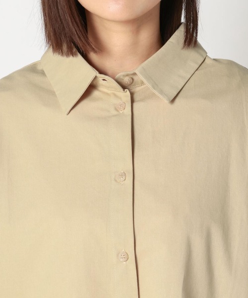 UNRELISH（アンレリッシュ）の「ビッグゆるチュニックシャツ（シャツ/ブラウス・レディース・ブラック/ベージュ・MEDIUM）」の20枚目の写真