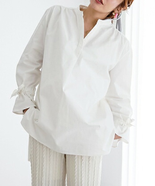 セール 袖リボンシャツ シャツ ブラウス M Y U ミュー のファッション通販 Zozotown