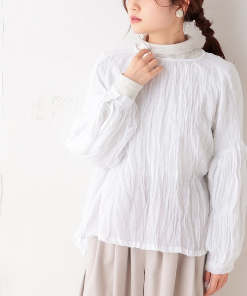 PUAL CE CIN(ピュアルセシン)の「【Du noir】リネンライク後ろリボンブラウス(シャツ/ブラウス・レディース・ホワイト/ブラック・FREE)」の20枚目の写真