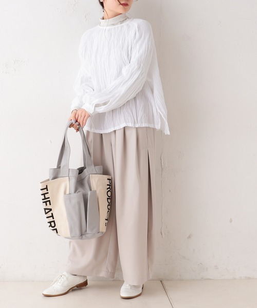 PUAL CE CIN(ピュアルセシン)の「【Du noir】リネンライク後ろリボンブラウス(シャツ/ブラウス・レディース・ホワイト/ブラック・FREE)」の15枚目の写真