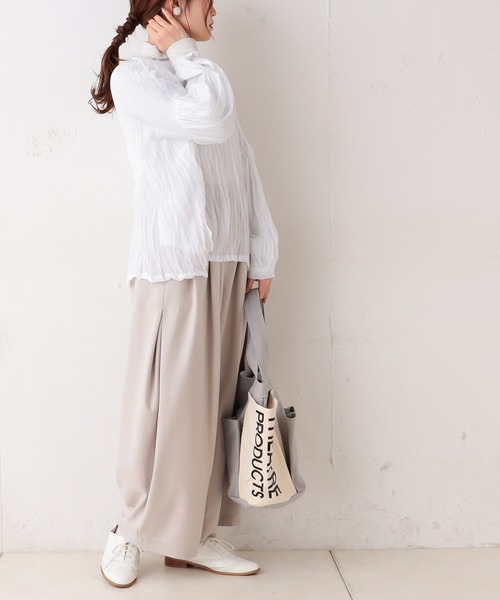 PUAL CE CIN(ピュアルセシン)の「【Du noir】リネンライク後ろリボンブラウス(シャツ/ブラウス・レディース・ホワイト/ブラック・FREE)」の21枚目の写真