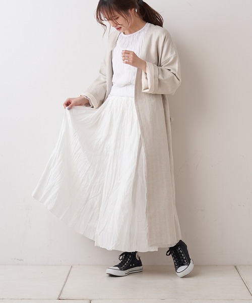 PUAL CE CIN(ピュアルセシン)の「【Du noir】リネンライク後ろリボンブラウス(シャツ/ブラウス・レディース・ホワイト/ブラック・FREE)」の18枚目の写真